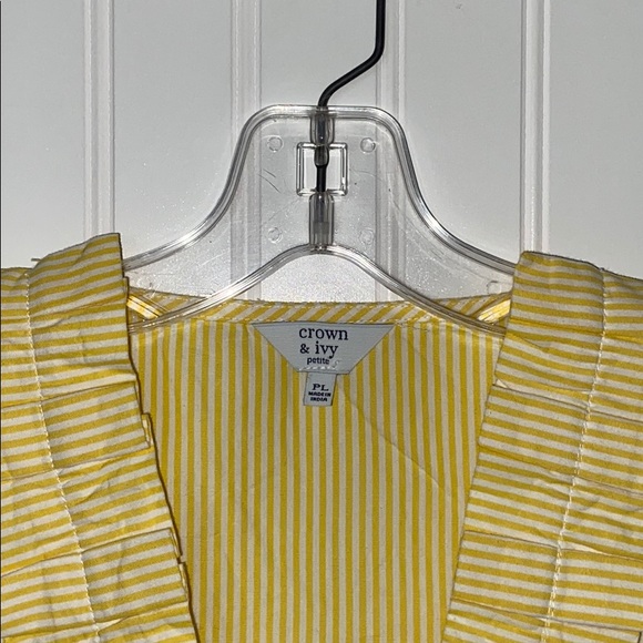 Crown & Ivy Sleeveless Top V-Neck Pleat Front - Picture 4 of 5